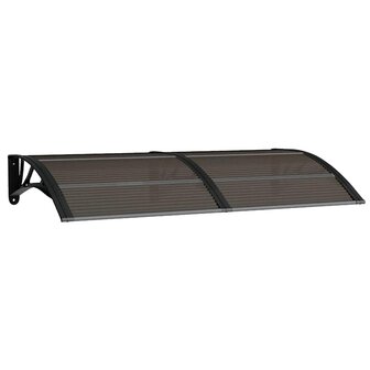 Deurluifel 150x75 cm polycarbonaat zwart 2