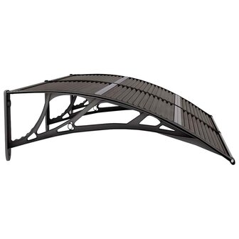 Deurluifel 150x75 cm polycarbonaat zwart 5