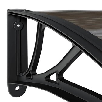 Deurluifel 150x75 cm polycarbonaat zwart 6