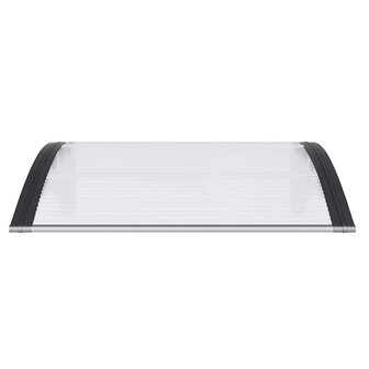 Deurluifel 80x75 cm polycarbonaat zwart en transparant 4