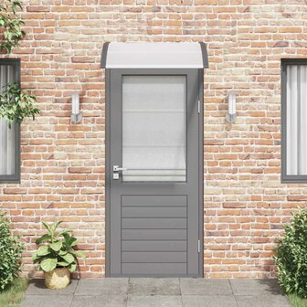 Deurluifel 100x75 cm polycarbonaat zwart en transparant 3