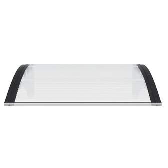 Deurluifel 100x75 cm polycarbonaat zwart en transparant 4
