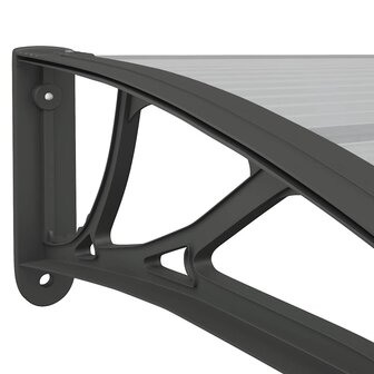 Deurluifel 100x75 cm polycarbonaat zwart en transparant 6