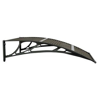 Deurluifel 100x75 cm polycarbonaat zwart 5
