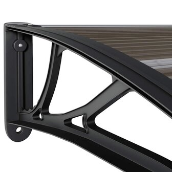 Deurluifel 100x75 cm polycarbonaat zwart 6