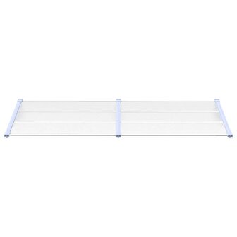 Deurluifel 239x90 cm polycarbonaat grijs en transparant 3