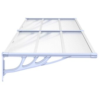 Deurluifel 239x90 cm polycarbonaat grijs en transparant 4