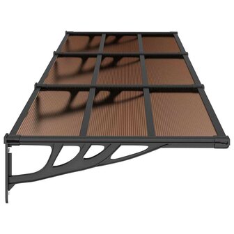 Deurluifel 297,5x90 cm polycarbonaat zwart 4