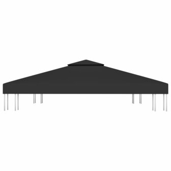 Prieeldak 2-laags 310 g/m&sup2; 3x3 m zwart 3