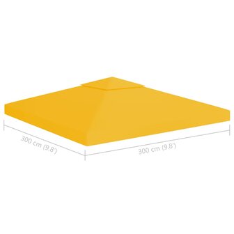 Prieeldak 2-laags 310 g/m&sup2; 3x3 m geel 6