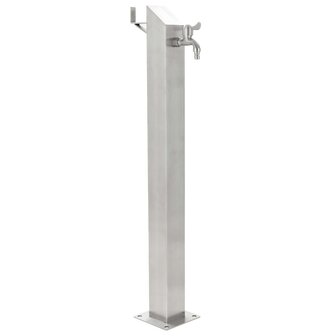 Tuinwaterkolom vierkant 95 cm roestvrij staal 1