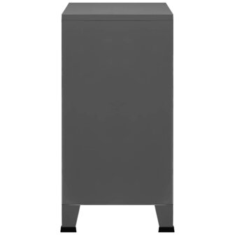Opbergkast industrieel 75x40x80 cm staal antracietkleurig 6