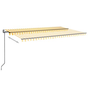 Luifel automatisch uittrekbaar 500x300 cm geel en wit 3