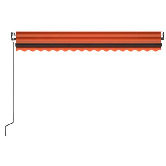 Luifel automatisch uittrekbaar 450x350 cm oranje en bruin 4