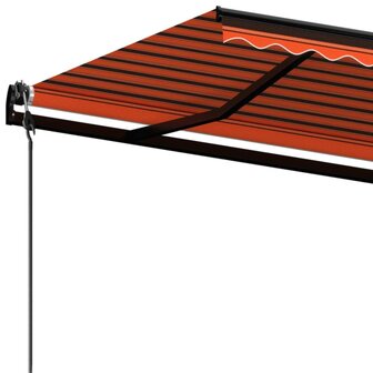 Luifel automatisch uittrekbaar 450x350 cm oranje en bruin 5