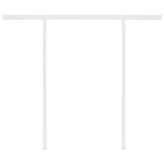 Luifel automatisch uittrekbaar met palen 3,5x2,5 m blauw en wit 7