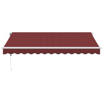 Luifel automatisch uittrekbaar 350x250 cm bordeauxrood 3