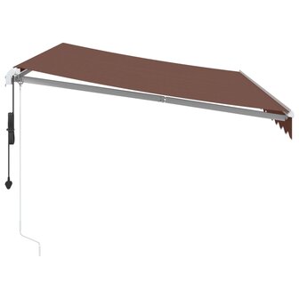 Luifel automatisch uittrekbaar 350x250 cm bruin 4