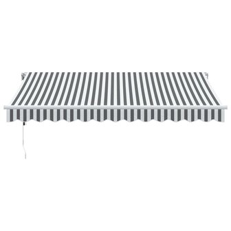 Luifel automatisch uittrekbaar 350x250 cm antracietkleur en wit 3