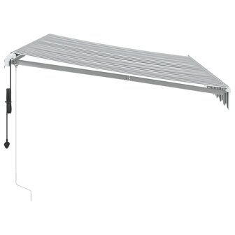 Luifel automatisch uittrekbaar 350x250 cm antracietkleur en wit 4