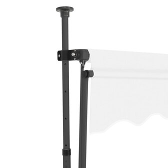 Luifel handmatig uitschuifbaar met LED 200 cm cr&egrave;mekleurig 4