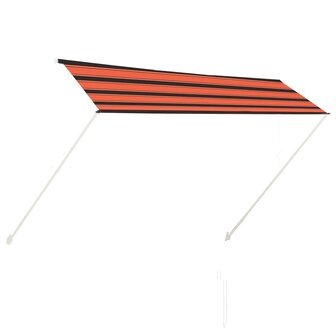 Luifel uittrekbaar 300x150 cm oranje en bruin 2