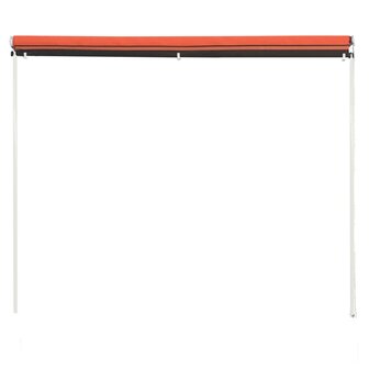 Luifel uittrekbaar 300x150 cm oranje en bruin 4