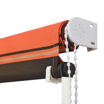 Luifel uittrekbaar 300x150 cm oranje en bruin 5