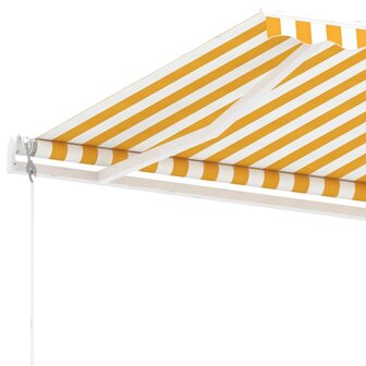 Luifel vrijstaand automatisch 350x250 cm geel en wit 7