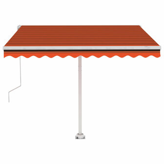 Luifel vrijstaand automatisch 350x250 cm oranje en bruin 5