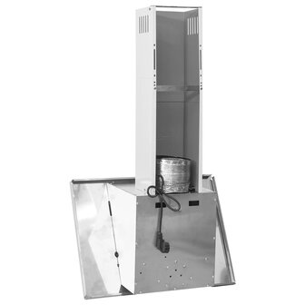 Wandafzuigkap 60 cm roestvrij staal gehard glas zilverkleurig 6