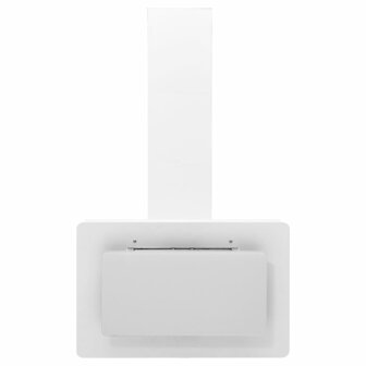 Wandafzuigkap 60 cm roestvrij staal en gehard glas wit 3