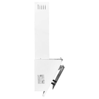 Wandafzuigkap 60 cm roestvrij staal en gehard glas wit 5