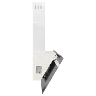 Wandafzuigkap 90 cm staal en gehard glas wit 4