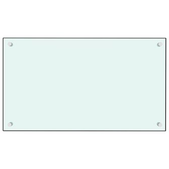 Spatscherm keuken 70x40 cm gehard glas wit 2