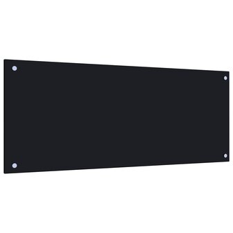  Spatscherm keuken 100x40 cm gehard glas zwart 1