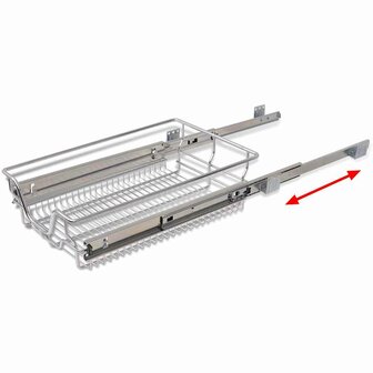 Draadmanden uittrekbaar 2 st 400 mm zilverkleurig 6