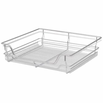 Draadmanden uittrekbaar 2 st 600 mm zilverkleurig  3