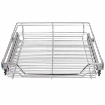 Draadmanden uittrekbaar 2 st 600 mm zilverkleurig  4