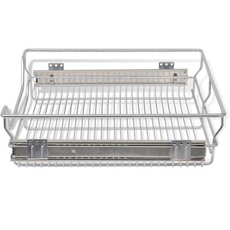 Draadmanden uittrekbaar 2 st 600 mm zilverkleurig  5