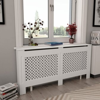 Radiatorombouwen 2 st 172x19x81,5 cm MDF wit 2