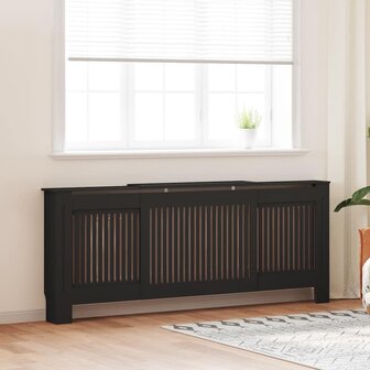 Radiatorombouw 205 cm MDF zwart 1