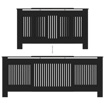 Radiatorombouw 205 cm MDF zwart 6