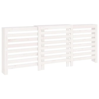 Radiatorombouw 210x21x85 cm massief grenenhout wit 2