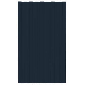 Dakpanelen 12 st 80x45 cm gegalvaniseerd staal antracietkleurig 2