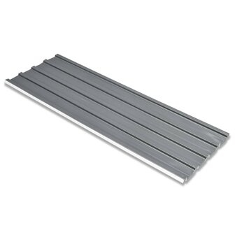 12 st Dakpanelen gegalvaniseerd staal grijs  1
