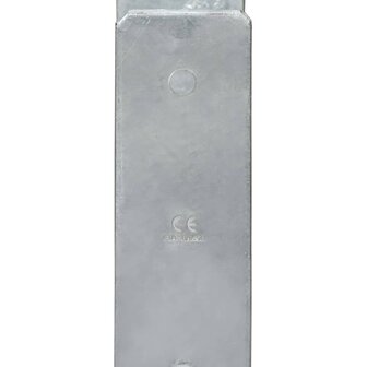 Grondankers 2 st 8x6x60 cm gegalvaniseerd staal zilverkleurig 4
