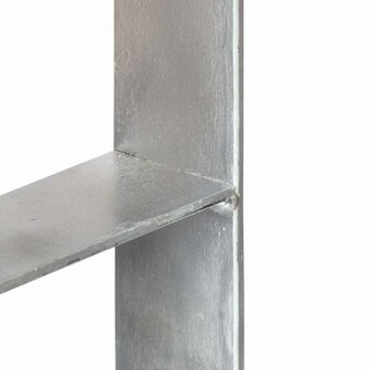 Grondankers 6 st 12x6x60 cm gegalvaniseerd staal zilverkleurig 6