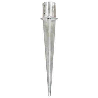 Grondpinnen 2 st 12x91 cm gegalvaniseerd staal zilverkleurig 2