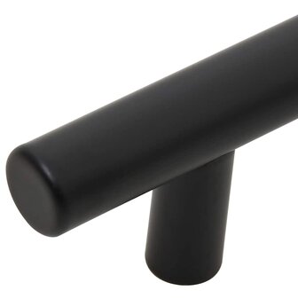 Handvatten 10 st 64 mm roestvrij staal zwart 8